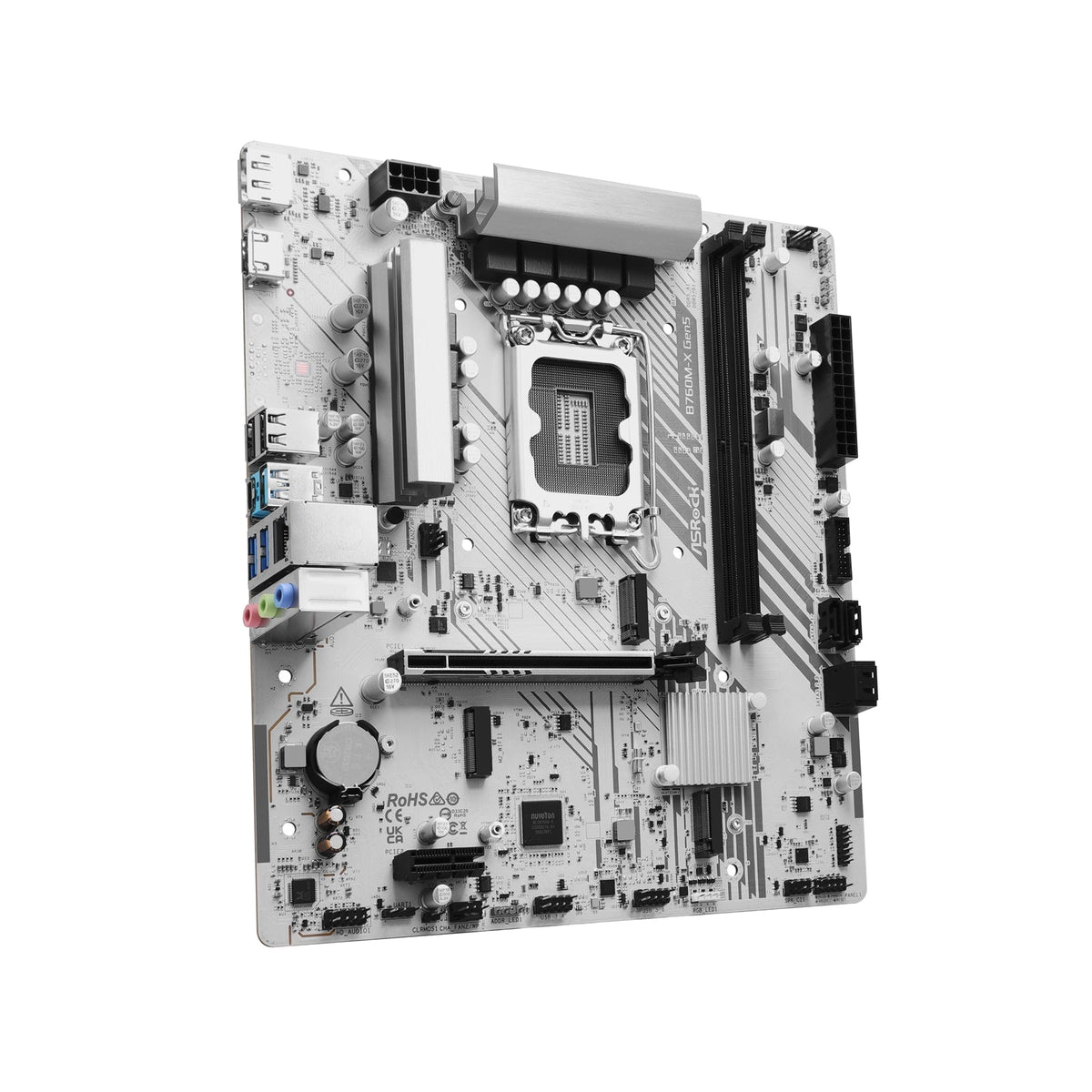 ASRock B760M-X Gen5 Intel 1700 Socket Motherboard, Micro-ATX, 2x DDR5 Slots, 2x M.2 Socket, 2.5GbE LAN, 1x DisplayPort / 1x HDMI Port