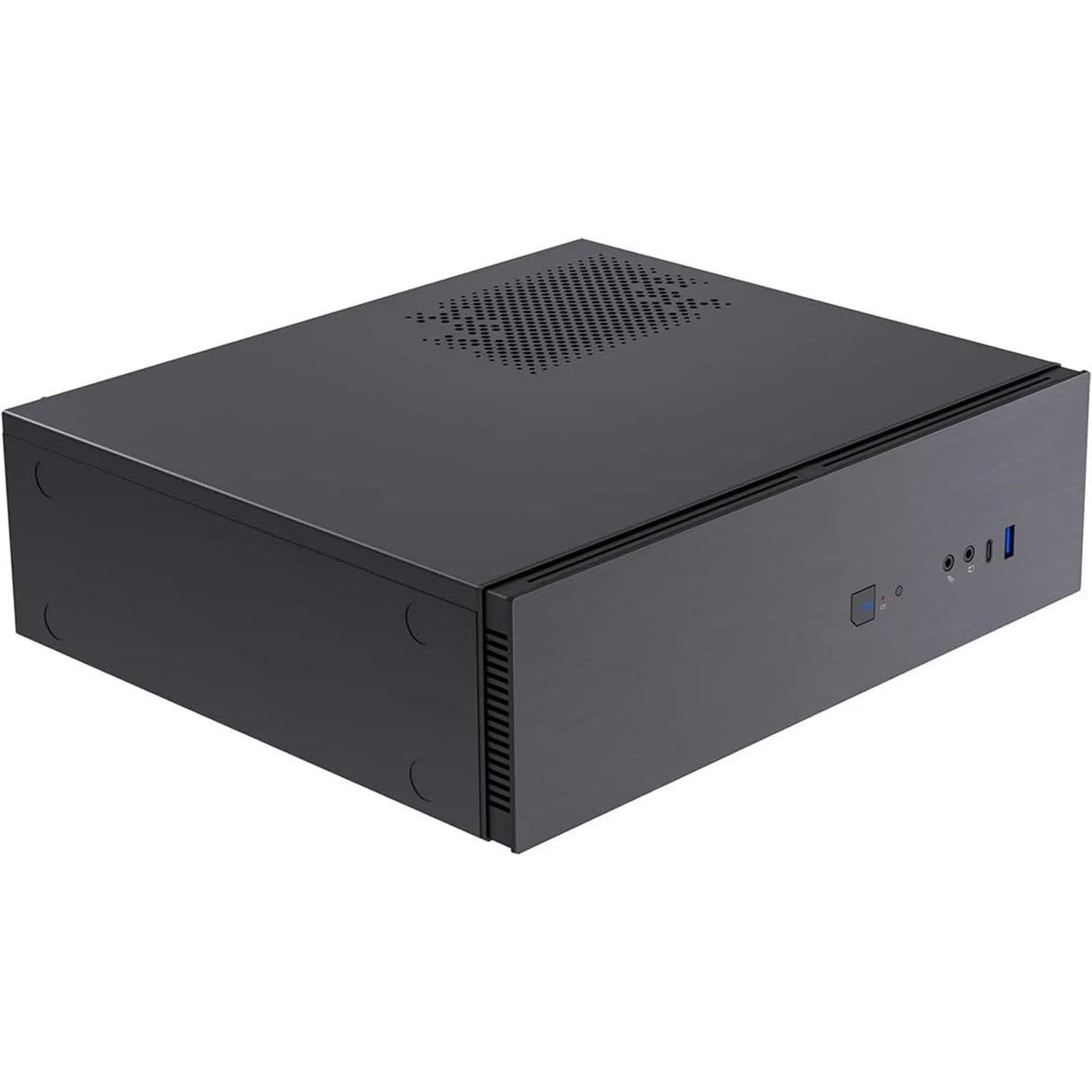CiT S8i SFF Micro-ATX PC Case - 8.3L Compact Desktop Chassis, Brushed Front, 1 x 80mm Fan, 2 x USB 3.0, TFX PSU Support, Black