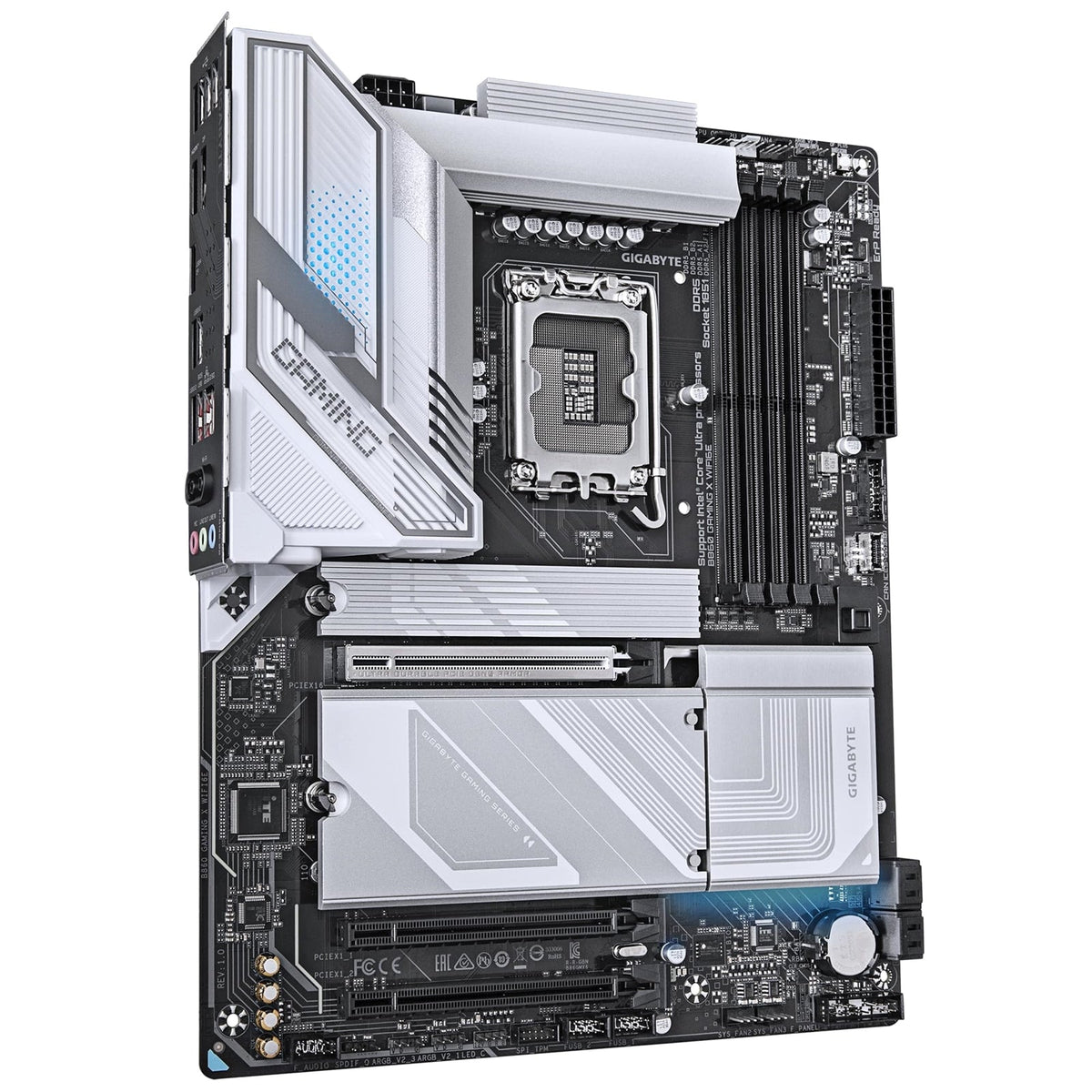 Gigabyte B860 GAMING X WIFI6E Intel 1851 Socket Motherboard, ATX, 4x DDR5 Slots, 3x M.2 Sockets, Fitted I/O Shield, 2.5GbE LAN, Wi-Fi 6E, 1x DisplayPort / 1x HDMI / 1x USB-C (USB4)