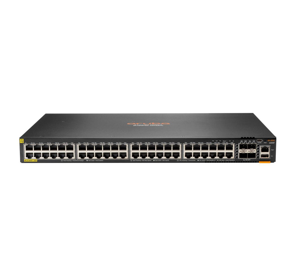 Hewlett Packard Enterprise Aruba Networking CX 6200F 48G Class-4 PoE 4SFP+ 740W Switch