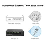 Mercusys MS105GP 5-Port Gigabit Desktop Switch with  4-Port PoE+