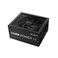 be quiet! DARK POWER 14, 850W, 80 PLUS certified and Cybenetics efficiency, ATX 3.1 compliant, PCIe 5.1 compatible, backed by a 10-year manufacturer's warranty.
