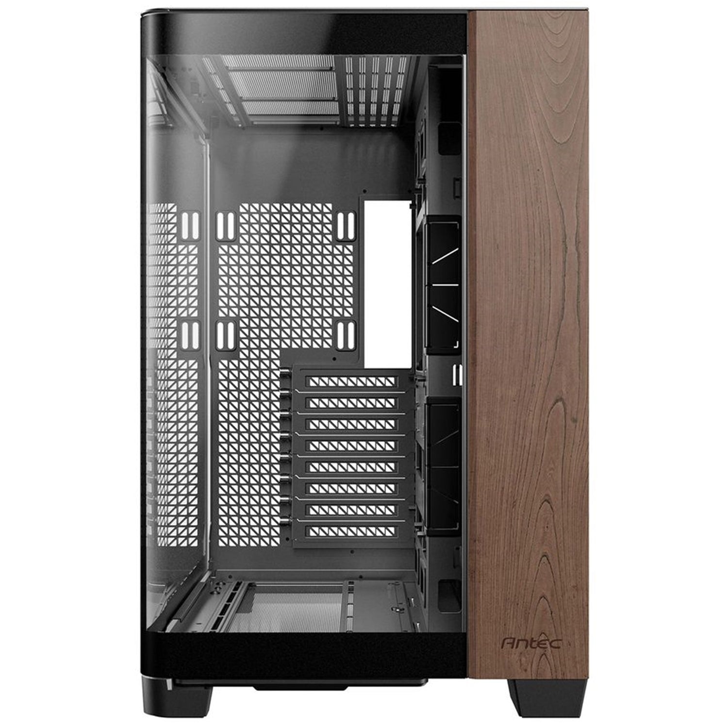 ANTEC Constellation C8 Dual Chamber Case, Gaming, Curve Wood, Full Tower, 2 x USB 3.0 / 1 x USB Type-C, Super wide angle single curved glass with exotic wood, E-ATX, ATX, Micro ATX, ITX