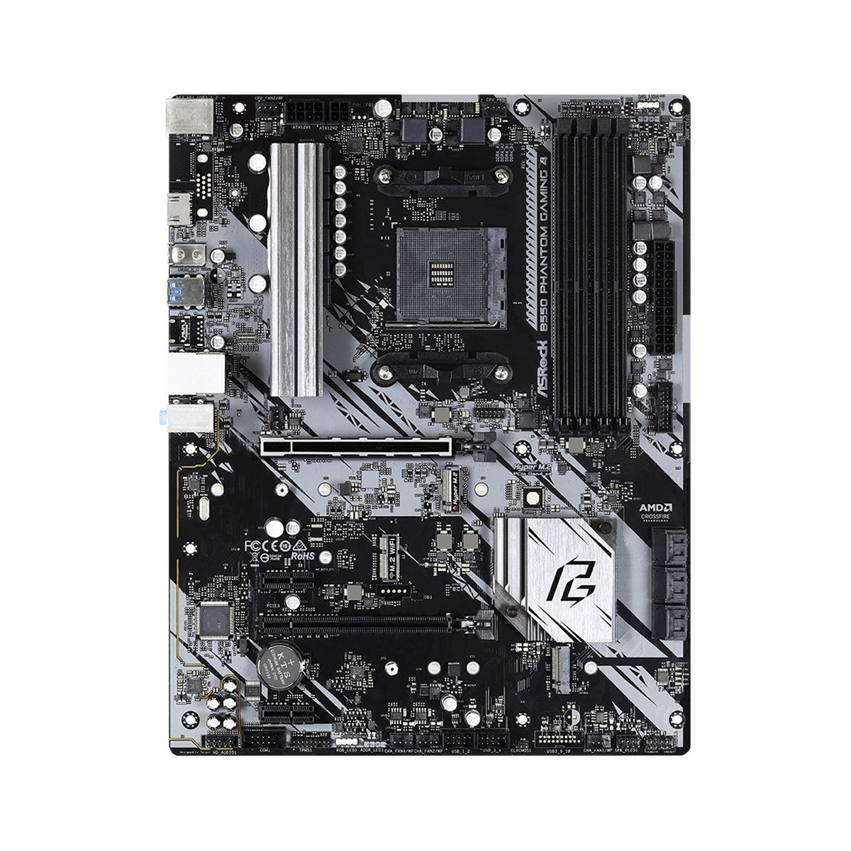 ASRock B550 Phantom Gaming 4 Super Alloy AMD AM4 Socket Motherboard, ATX, 4x DDR4 Slots, 2x M.2 Sockets, GbE LAN, 1x HDMI Port