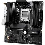 ASRock B850M Pro-A WiFi AMD AM5 Socket Motherboard, Micro-ATX, 4x DDR5 Slots, 3x M.2 Sockets, 2.5GbE LAN, Wi-Fi 6E, 1x DisplayPort / 1x HDMI Port