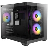 Antec CX600M ARGB Mini-Tower PC Gaming Case, 270 Full-View Tempered Glass, 3x 120mm ARGB LED Fans, USB 3.0, Dust Filters, Tool-Free Installation, Black
