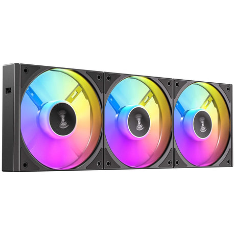 Antec Connect 120 ARGB Reverse 3-Pack 120mm PWM Fans with Daisy Chain Design and Vibration-Absorbing Pads