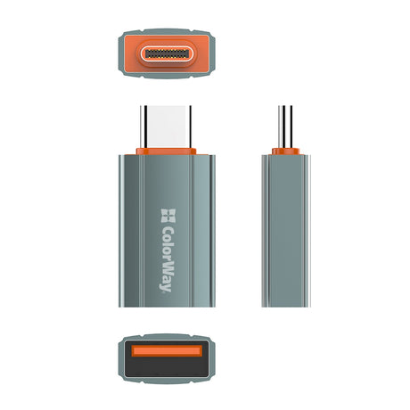 ColorWay Grey Adapter USB-A To Type-C