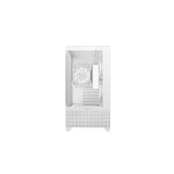 DeepCool CG380 3F Micro-ATX Gaming Case White Panoramic Tempered Glass Side Panel, Mesh Airflow Front, 3 Pre-Installed ARGB Fans, USB-C & USB-A Front I/O, Spacious SFF/mATX/ITX Build Support
