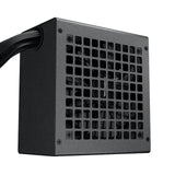DeepCool PF600 600W PSU, 120mm Silent Hydraulic Bearing Fan, 80 PLUS White, Non Modular, UK Plug, Flat Black Cables, Efficient & Affordable