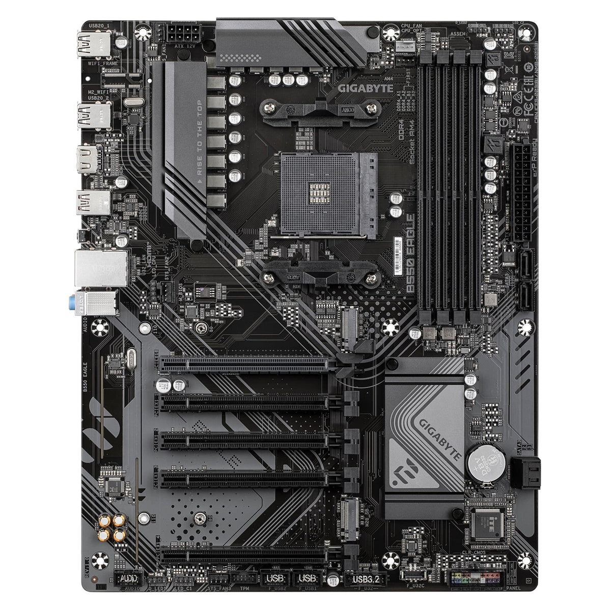 Gigabyte B550 EAGLE AMD AM4 Socket Motherboard, ATX, 4x DDR4 Slots, 2x M.2 Sockets, GbE LAN, 1x HDMI Port