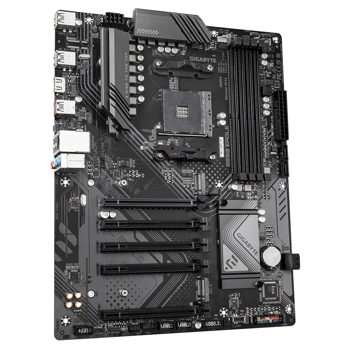 Gigabyte B550 EAGLE AMD AM4 Socket Motherboard, ATX, 4x DDR4 Slots, 2x M.2 Sockets, GbE LAN, 1x HDMI Port