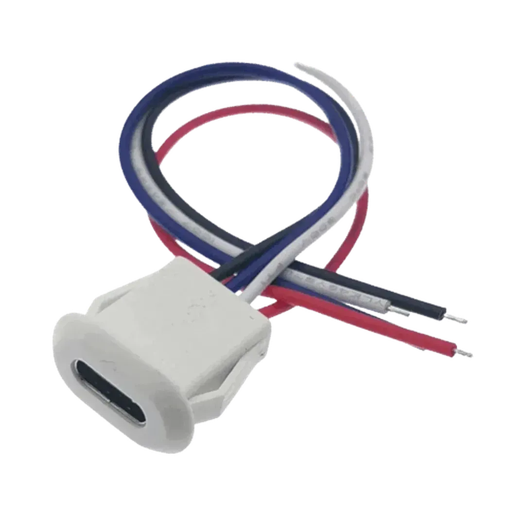 USB C Power Connector 3A Female Panel Mount