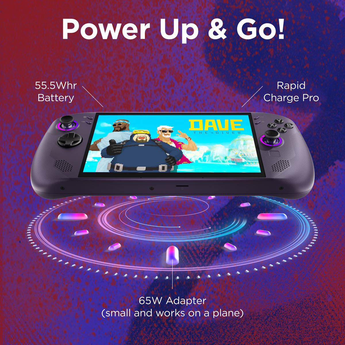 Lenovo Legion Go S 8ARP1 portable game console 20.3 cm (8") 512 GB Touchscreen Wi-Fi Black, Violet