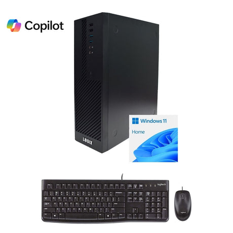 LOGIX 14th Gen Intel Core i5 10 Core Small Form Factor SFF Home / Office PC with 16GB RAM, 1TB SSD, Wi-Fi 6 + BT, Windows 11 Home, Keyboard, Mouse & 3 Year Warranty
